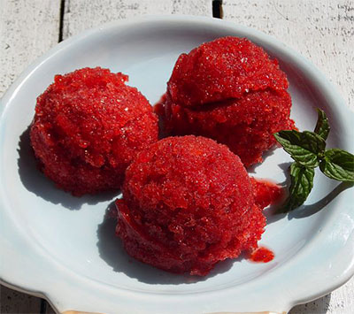 sorbet fraise
